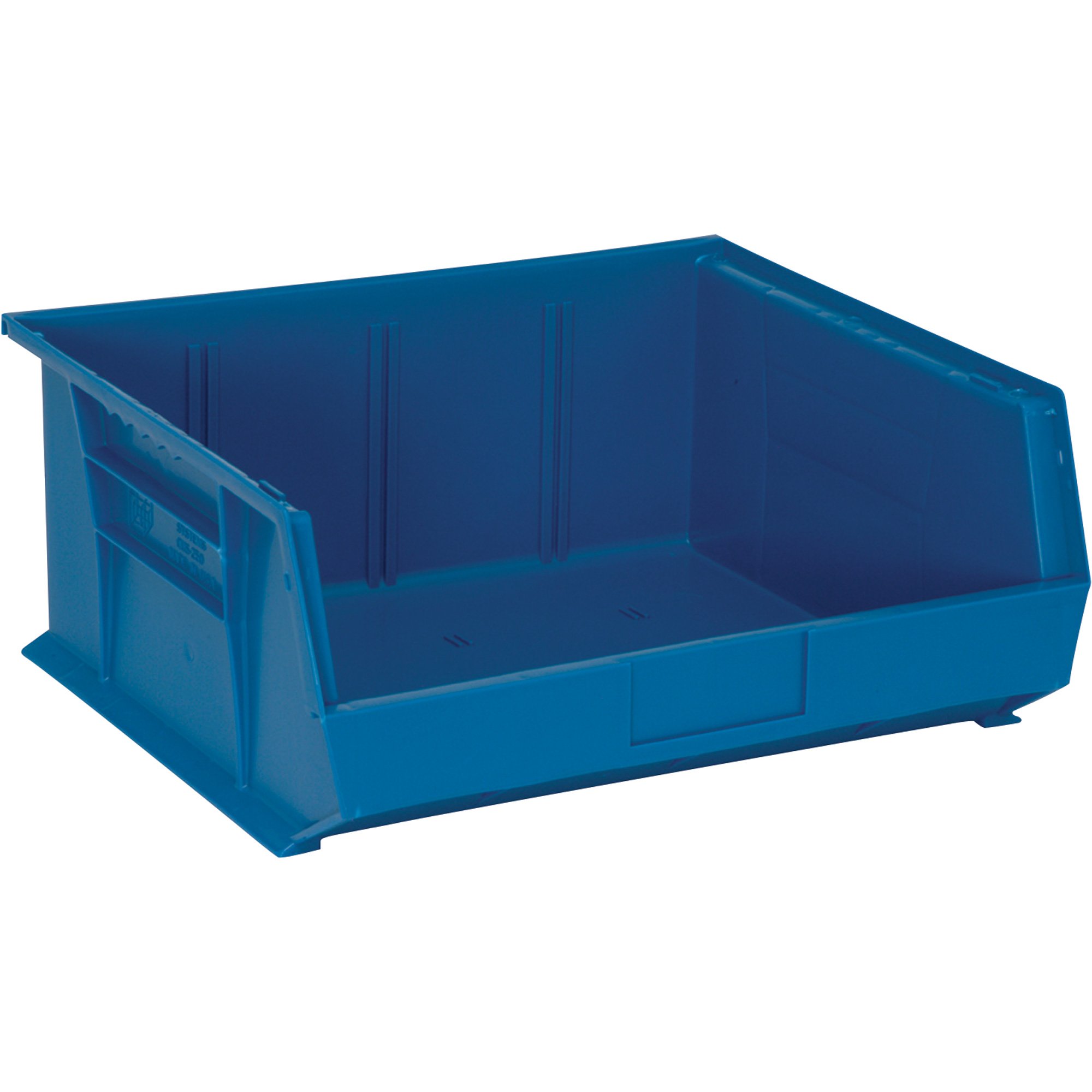 Quantum Storage Heavy Duty Stacking Bins — 14 3/4in. x 16 1/2in. x 7in. Size, Carton of 6
